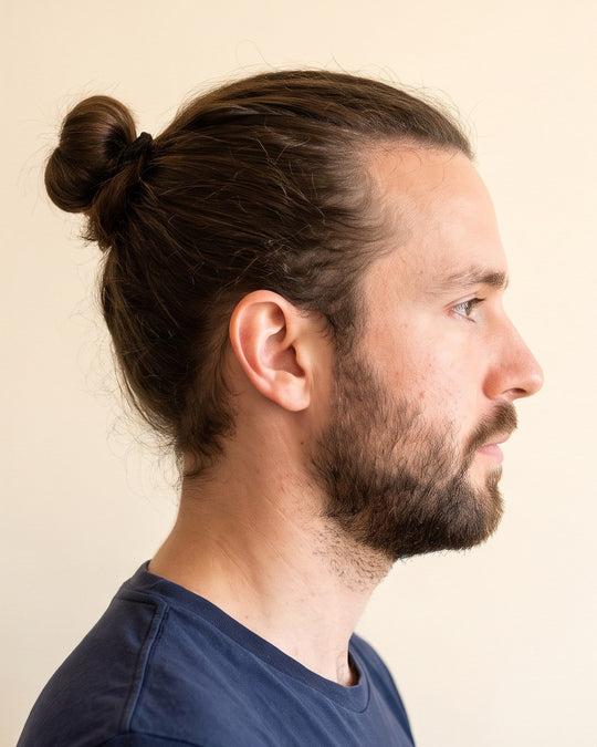 Man bun, Sivulta