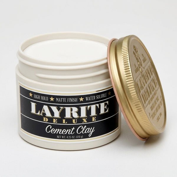 Layrite Cement Clay - avoin purkki ja sisältö