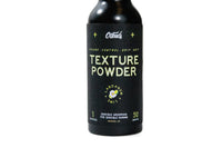 O'Douds Texture Powder - close-up van etiket met geur Labdanum Lime