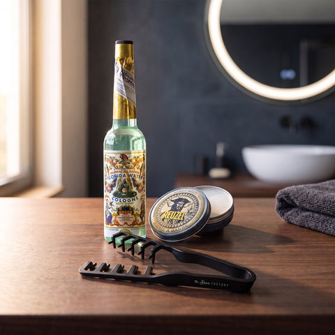 Barber-lahjasetti, koko setti puutasolla