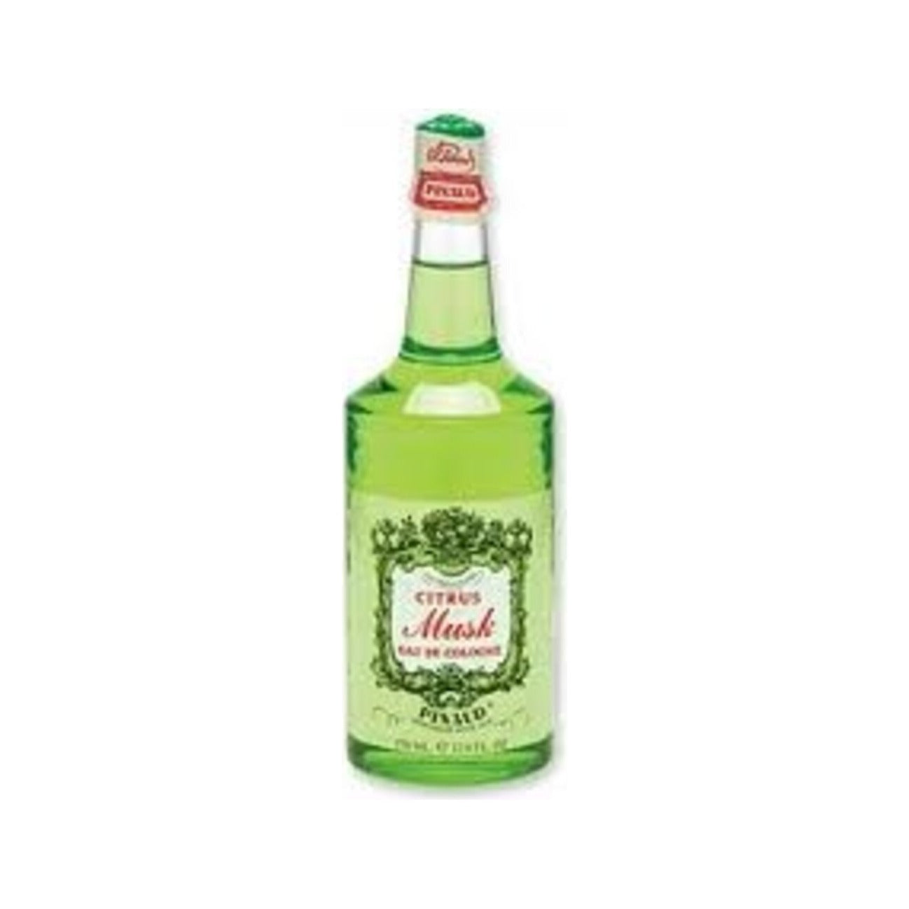 Ed. Pinaud Eau de Cologne - etukuva vihreästä Citrus Musk -pullosta valkoisella taustalla