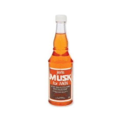 Jeris Hair Tonic - vooraanzicht oranje fles Musk for Men op witte achtergrond