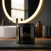JS Sloane Matte Cream - potje op leisteen voor ronde badkamerspiegel
