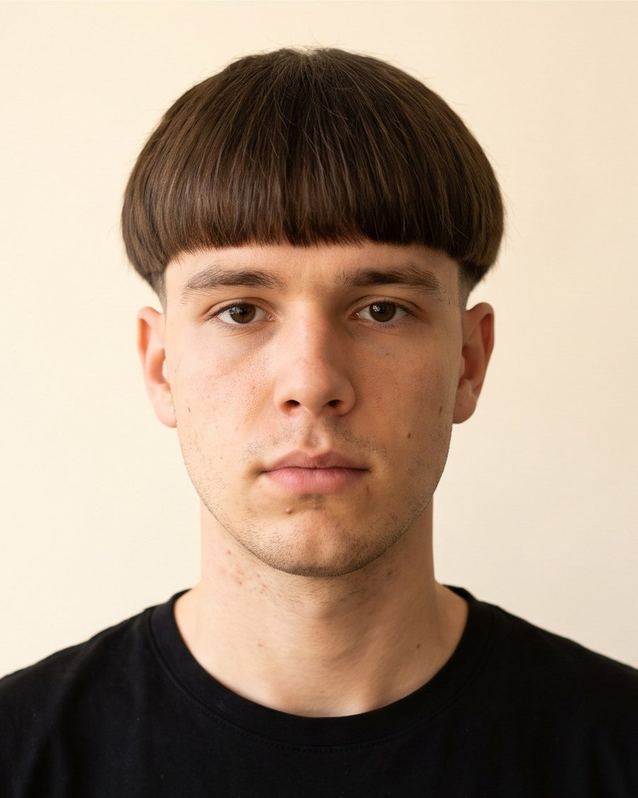 Bowl cut: edestä