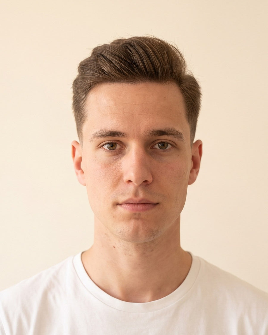 Taper fade: edestä