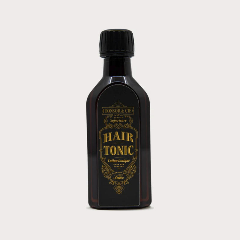 Tonsor & Cie Hair Tonic Citrus - vooraanzicht donkere fles met goudkleurig etiket
